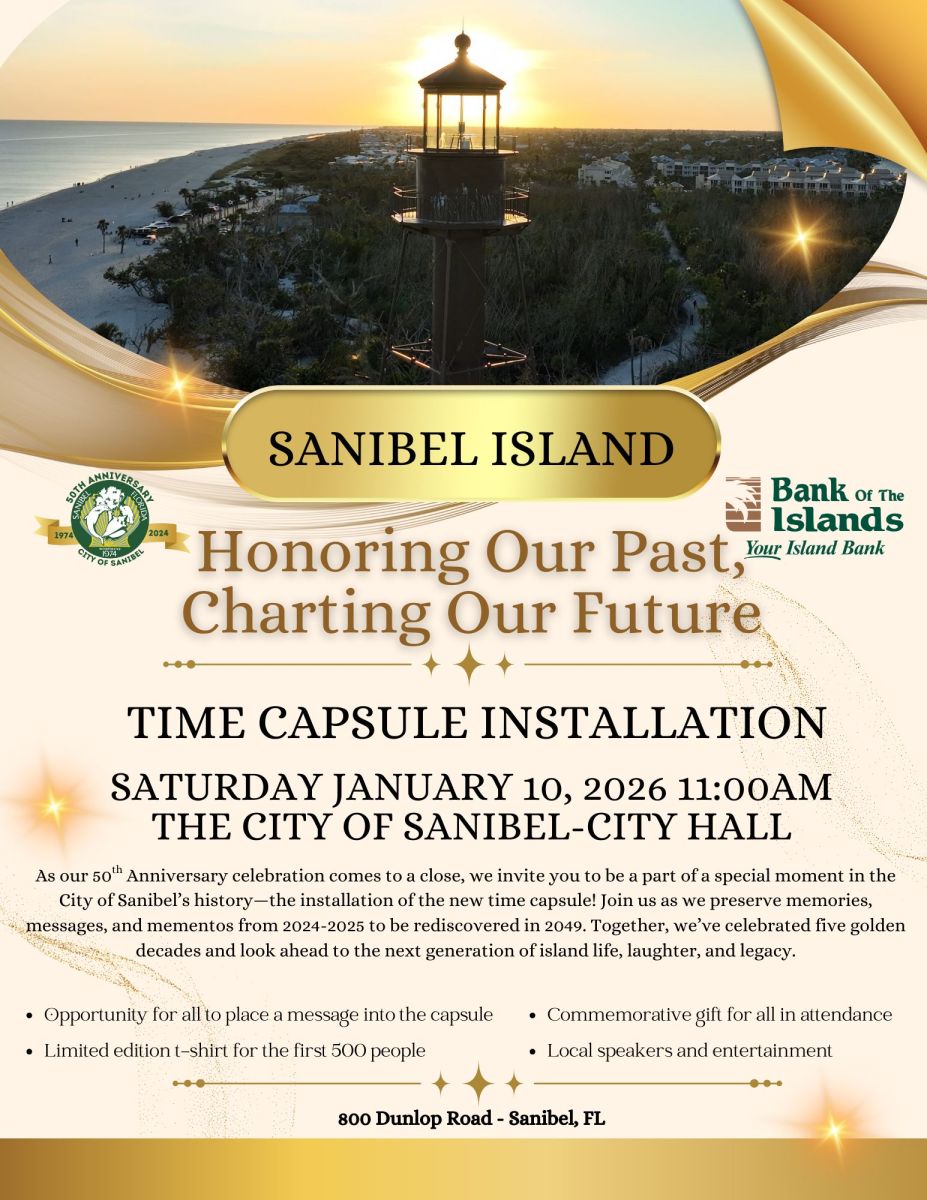 Sanibel Time Capsule Installation and Community Celebration Flyer
